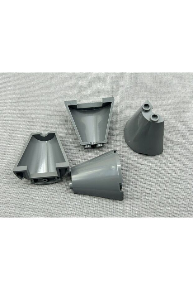 Moc Custom Cone - 4X2X3 Cone Half Tower, Dark Grey, 2 Pieces to Ship
