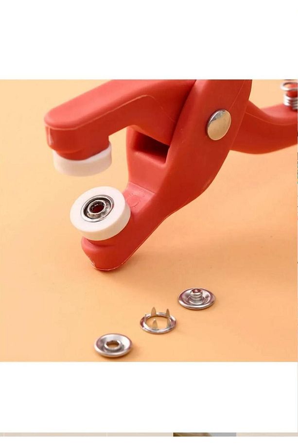 Çıt Çıt Düğme Ve Pensesi 100 Set Çıt Çıt Metal Düğme Yapma Seti - 5