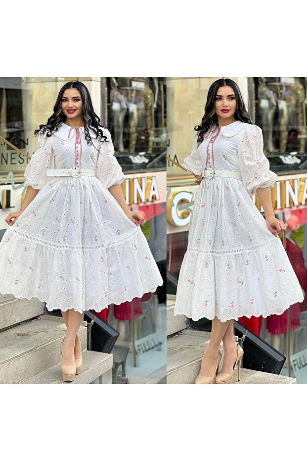 Line & Günlük Dantelli Elbise - 1