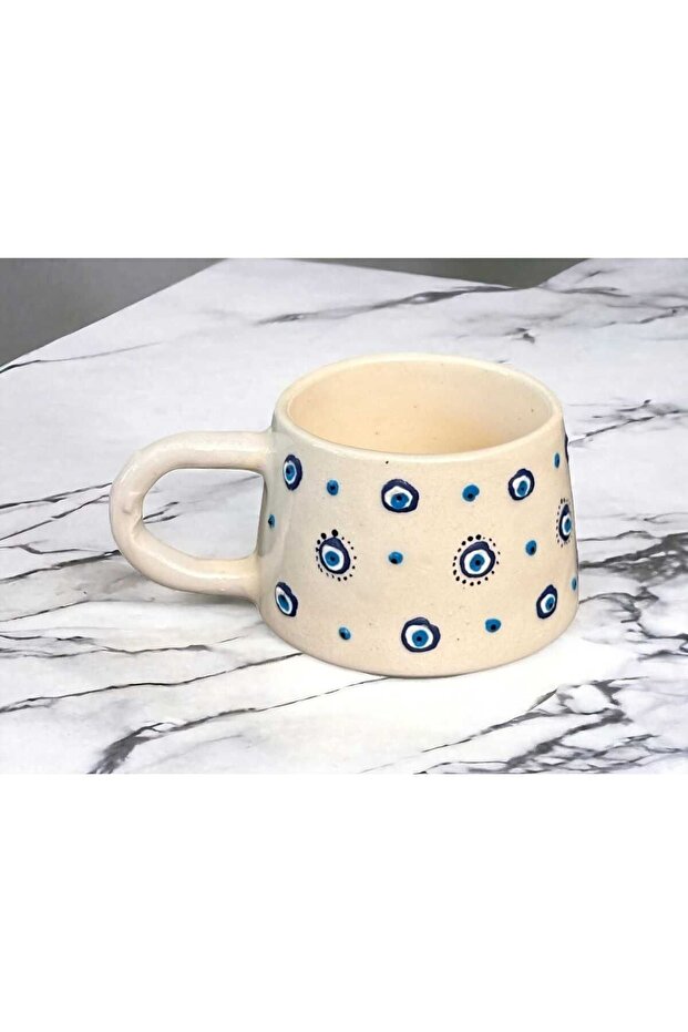 كوب سيراميك عين الشر 200 سم مكعب - كوب قهوة مطرز يدويًا - 3