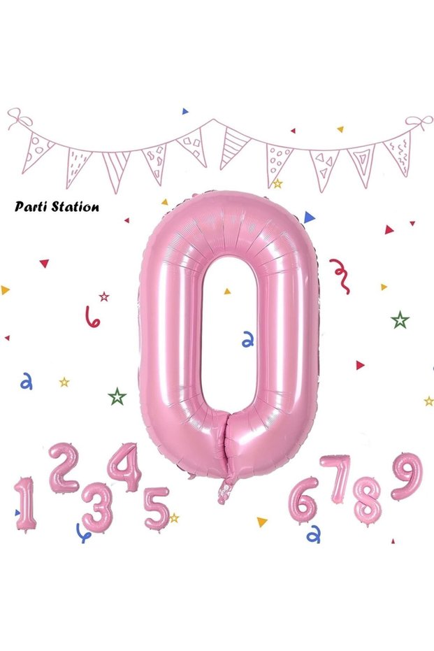 Number Foil Balloon Pink Number Balloon Baby Pink 0 Year Old Balloon 76 Cm Number Balloon Flying Balloon Helium Balloon