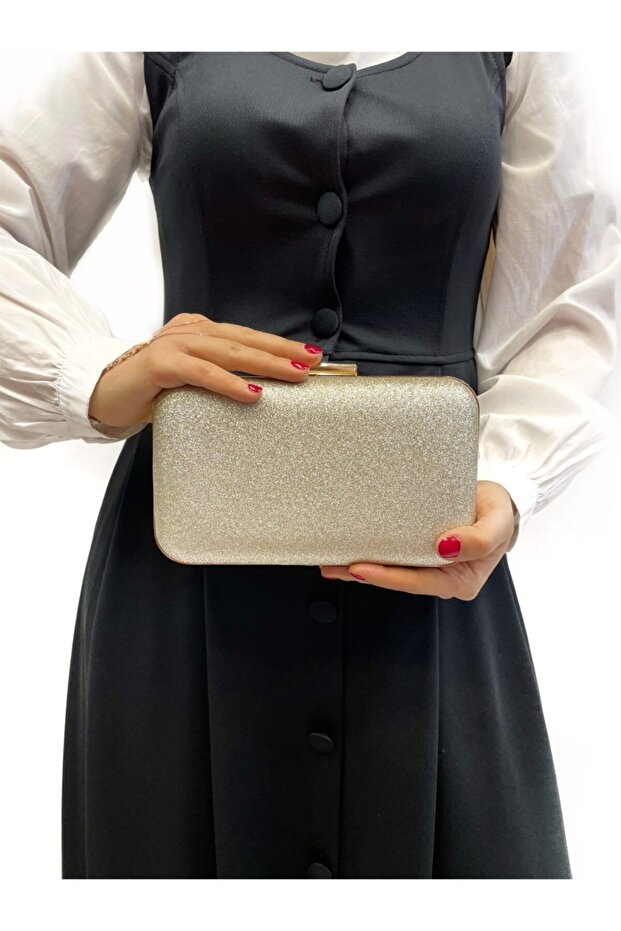 Gold Sand Silvery Women's Evening Dress Bag