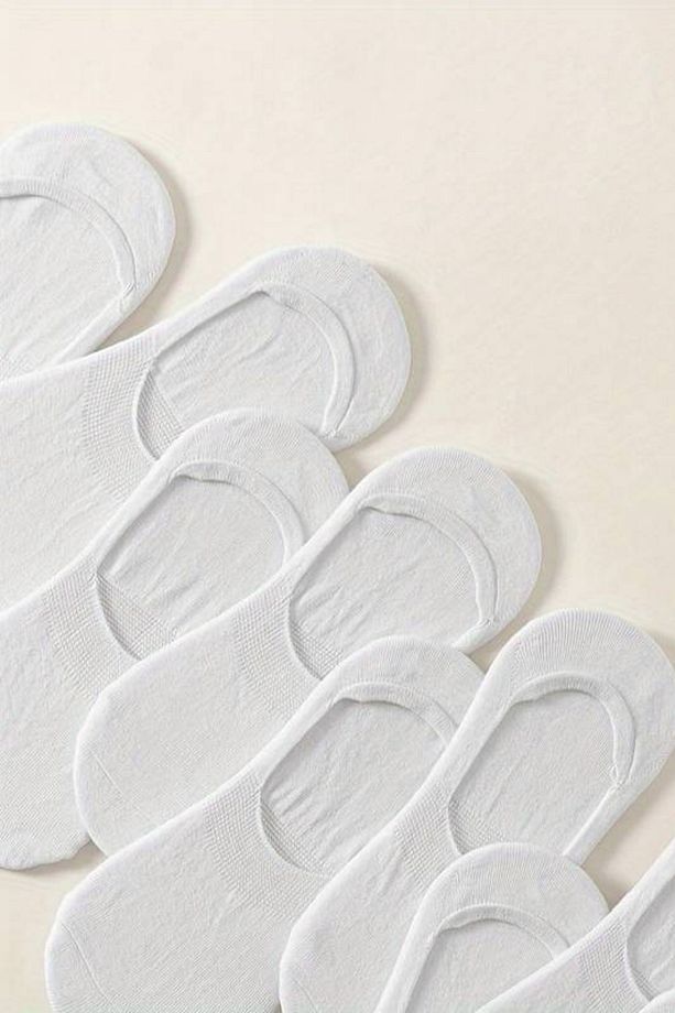 Kadın - Erkek Düz Desen (10'LU PAKET - 10 ÇİFT) Pamuklu Terletmez Babet Çorap - 5