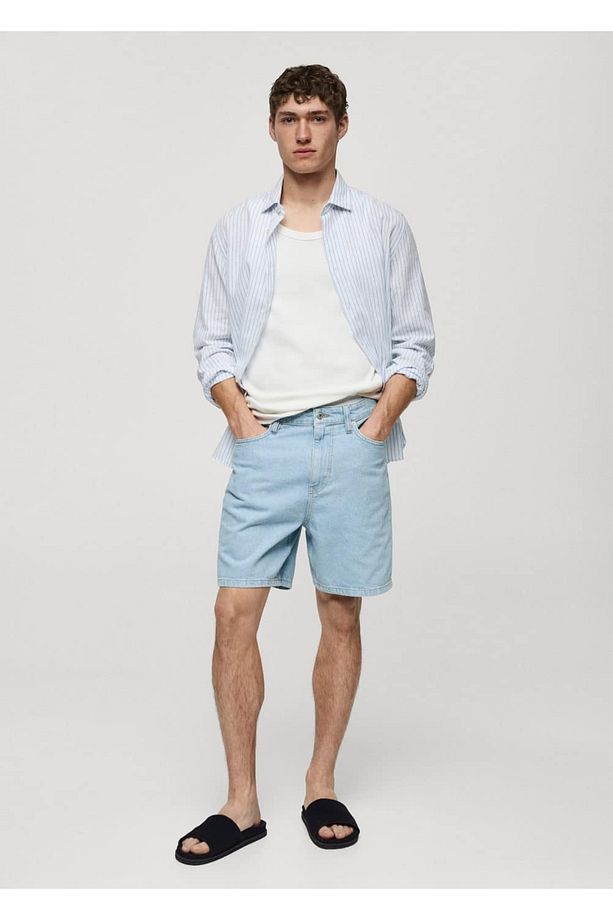 Regular Fit Denim Şort - 2