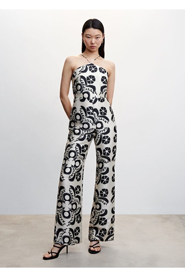 Backless Halter Neck Jumpsuit - 2