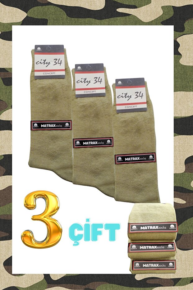 Soldier Socks Cotton Quality Anti-Sweat Soft Texture (3 PAIRS) Jersey Socks