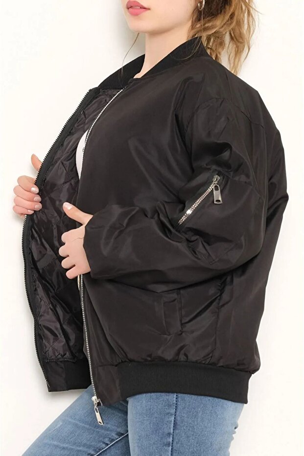 Black Unisex Oversize Leather College Jacket - Complex Sleeve Design
