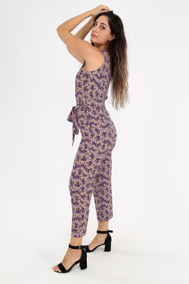 Çiçek Desenli Tulum - 4