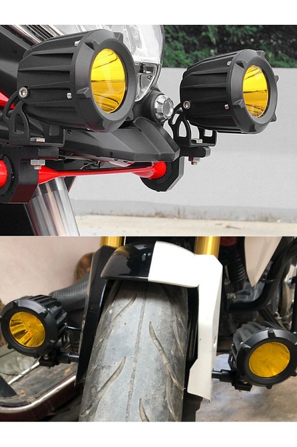 30w Yuvarlak Sarı Cam Tek Ledli Sis Farı Off Road Çalışma Tekne Lambası - 4