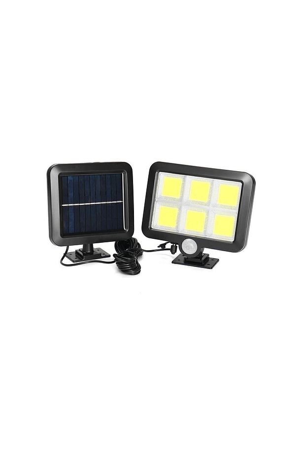 120 Cob Led 4,70 Mt Kablolu Solar Panel Güneş Enerjili 3 Mod Duvar Lambası - 5