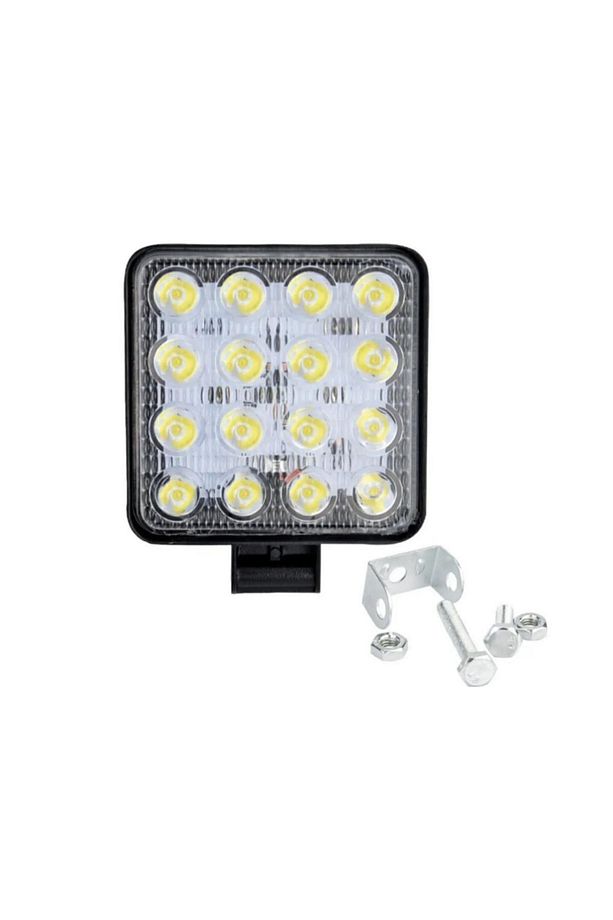 2 Adet 16 Ledli Geri Vites Lambası 12-24v 48w Offroad Projektör Çalışma Lambası - 2