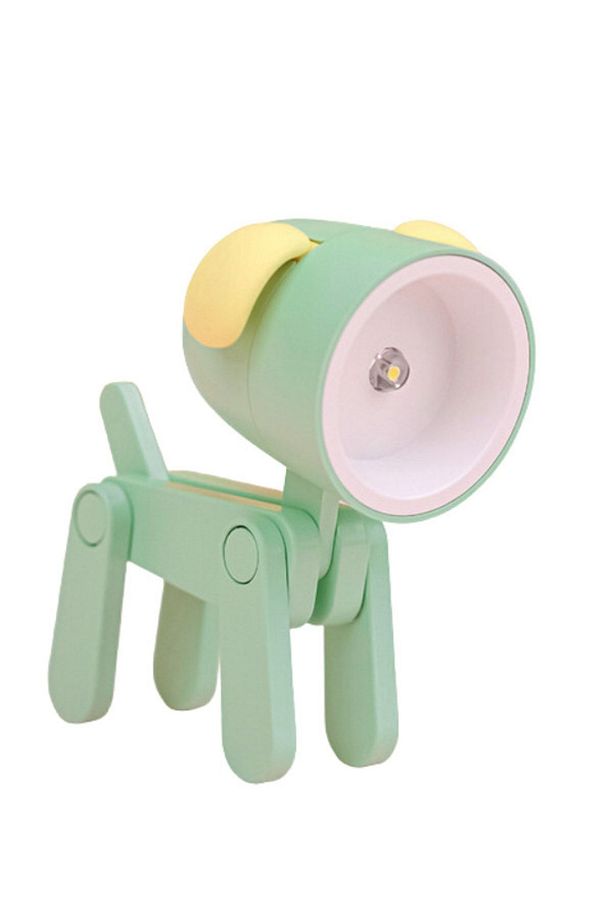 Mini Yeşil Led Gece Lambası Sevimli Köpek Çocuklar Yatak Odası Başucu Oyuncak Masa Lambası - 3