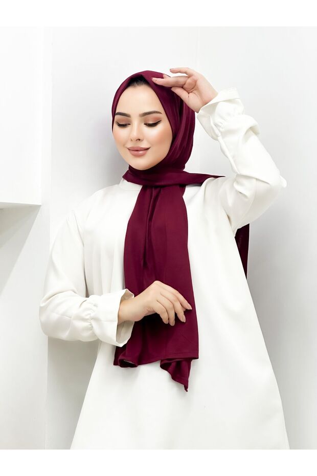 Efdal Penye Şal Bordo - 5