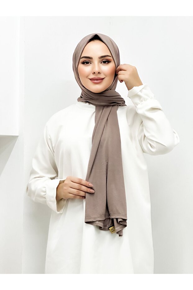 شال من القطن الممشط Efdal بلون المنك - 1
