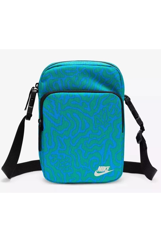 حقيبة كتف نايك منقوشة باللون الأخضر - مع حزام - 2