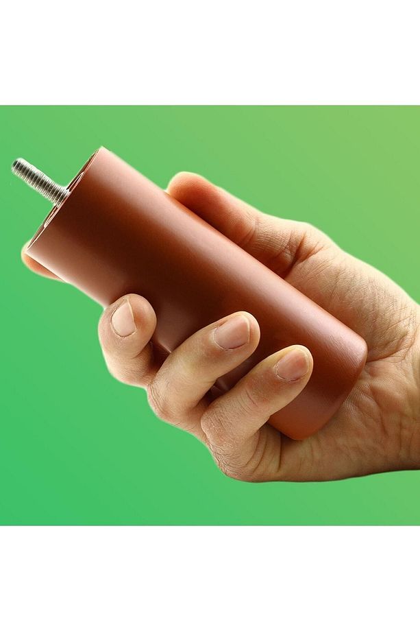Mobilya Kanepe Koltuk Baza Yükseltme Yükseltici M8 Civatalı Incediş Destek Ayağı Ayakları Kahve 12cm - 6