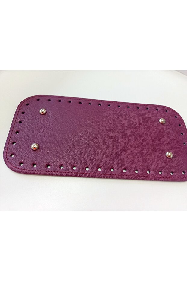 قاعدة حقيبة جلد 12*25 مستطيلة مع برشام - 1