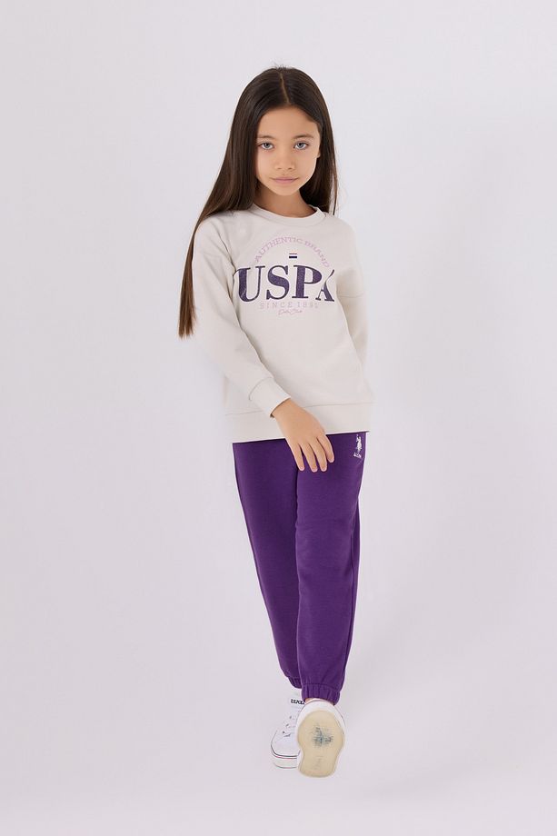 Kız Çocuk Lisanslı Authentic Brand Alt Üst Eşofman Takımı - 3
