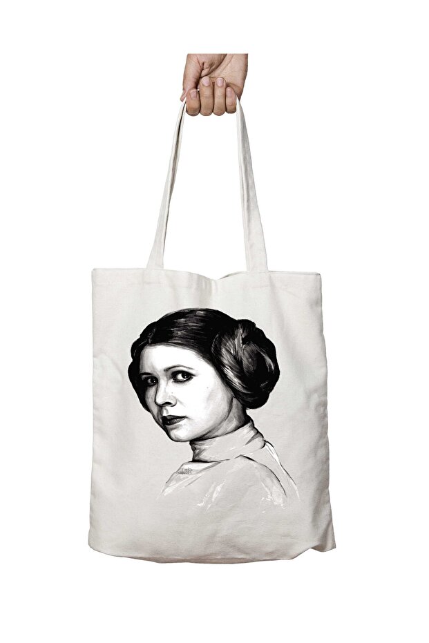 حقيبة كتف قابلة للغسل بطباعة دائمة على الجانبين من Star Wars Princess Leia