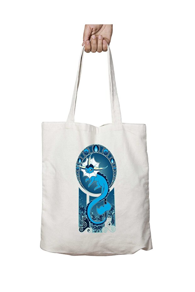 The Art of Water Vaporeon Pokemon Two-Sided Permanent Printed Washable Bag