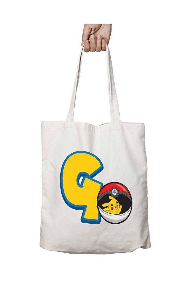 Pokemon Go Pikachu Pokeball Two-Sided Permanent Printed Washable Bag