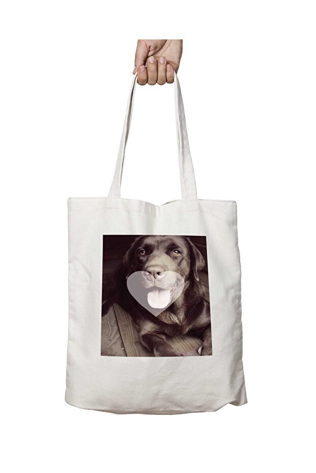 Like Labrador Dog Two-Sided Permanent Printed Washable School Beach Shoulder Tote Bag