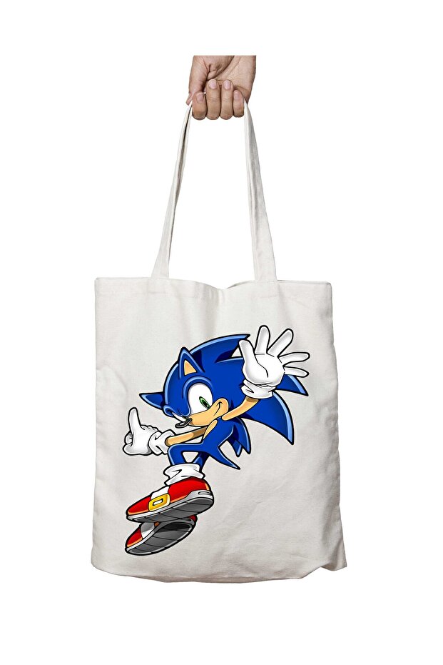 حقيبة Sonic Hedgehog Oley Oley - Eyo Eyo مطبوعة قابلة للغسل، تدوم على الجانبين