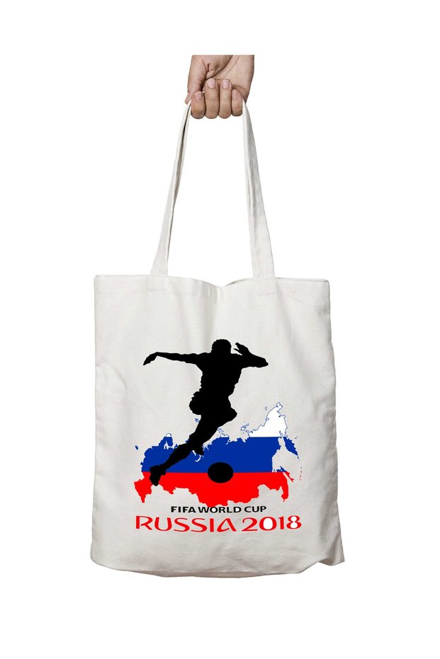 Russia 2018 Copa Do Mundo Two Side Permanent Printed Washable Bag