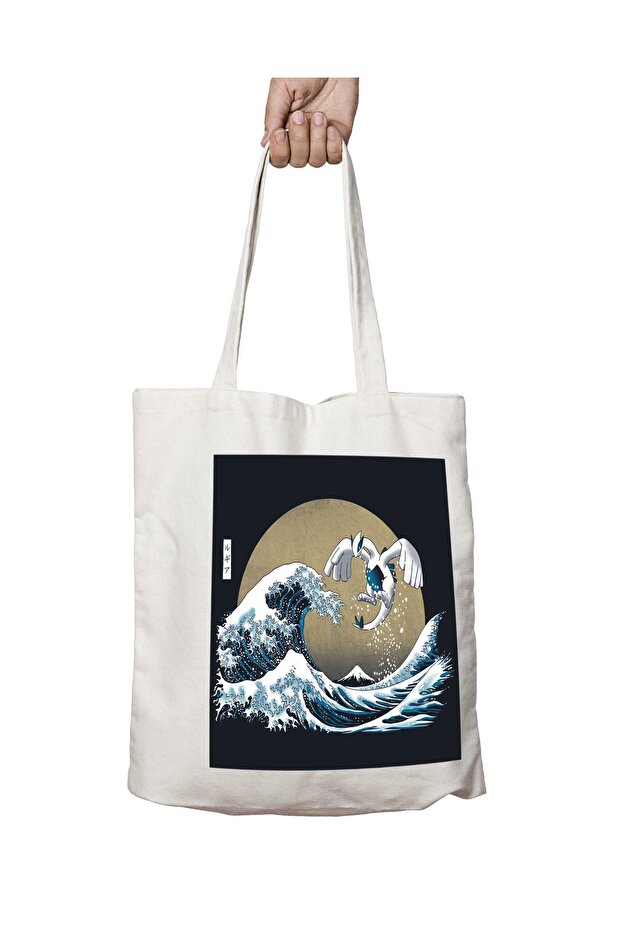 Pokemon the Great Guardian Lugia Two-Sided Permanent Printed Washable Bag