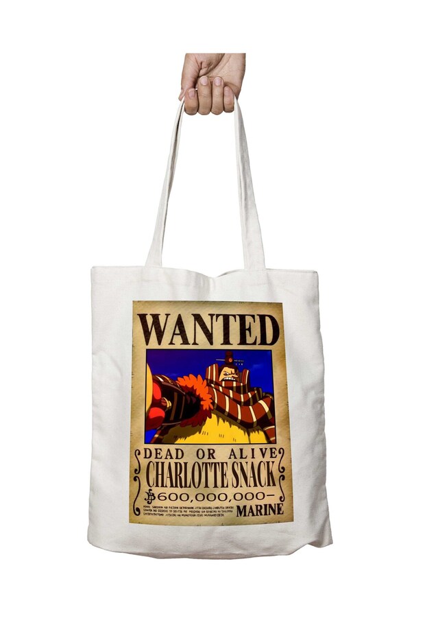 Wanted Charlotte Snack Anime Two-Sided Permanent Printed Washable School Beach Shoulder Tote Bag