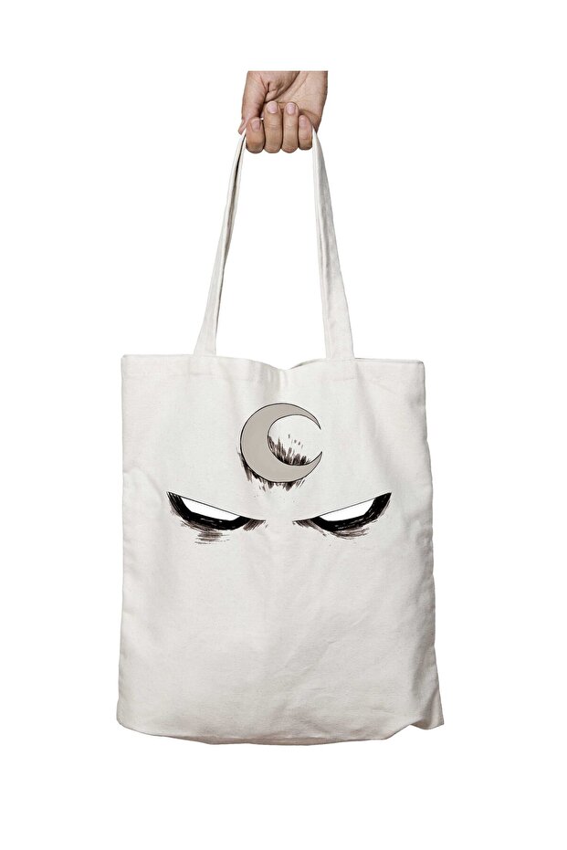 Moon Knight Moon Knight Two-Sided Permanent Printed Washable School Beach Shoulder Tote Bag