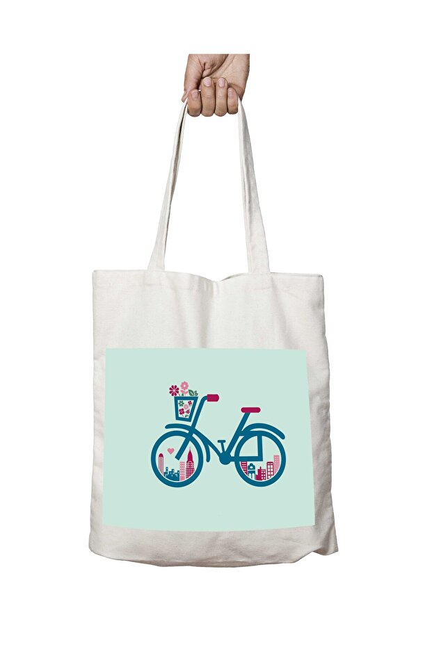 Bicycle Lifestyle City Two-Sided Permanent Printed Washable Bag