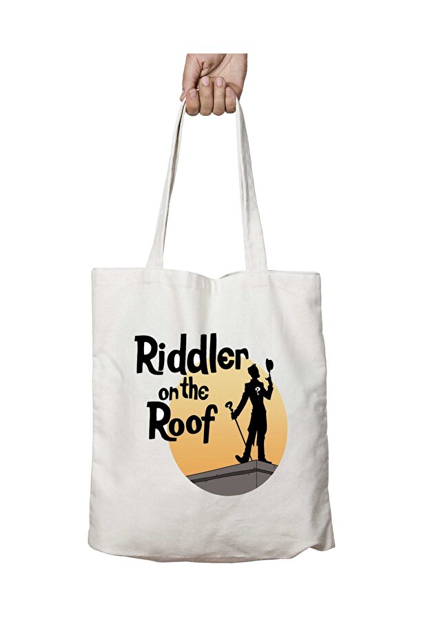 Riddler on the Roof Two-Sided Permanent Printed Washable Bag