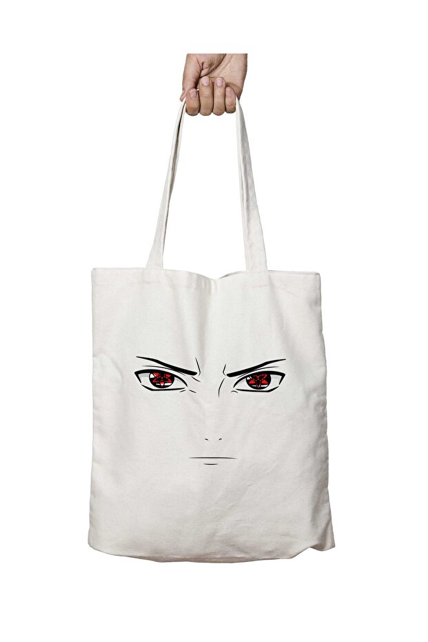حقيبة كتف Sasuke Mangekyou Sharingan منقوشة - قابلة للغسل، مطبوعة بشكل دائم