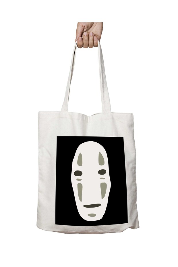 Spirited Away Studio Ghibli - حقيبة قابلة للغسل مطبوعة بدون وجه، تدوم على الجانبين