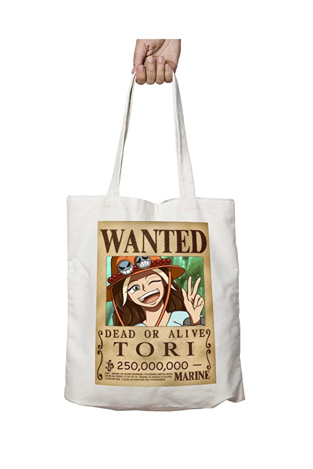 Tori Anime Wanted - حقيبة قابلة للغسل مطبوعة على الجانبين