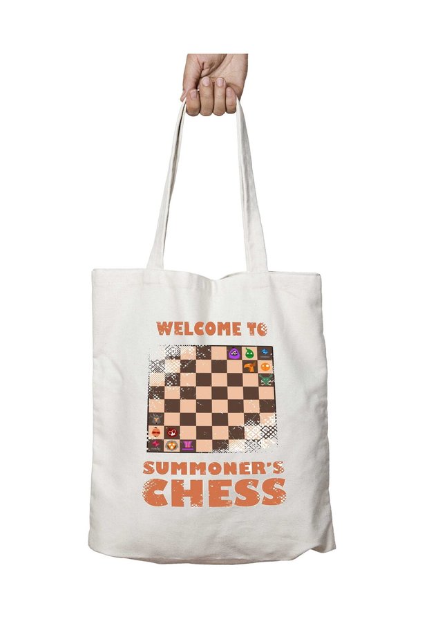 Welcome to Summoner's Chess Two-Sided Permanent Printed Washable School Beach Shoulder Tote Bag