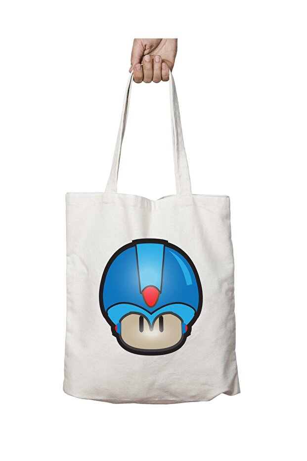 Super Mario Mushroom Megaman Two-Sided Permanent Printed Washable Bag