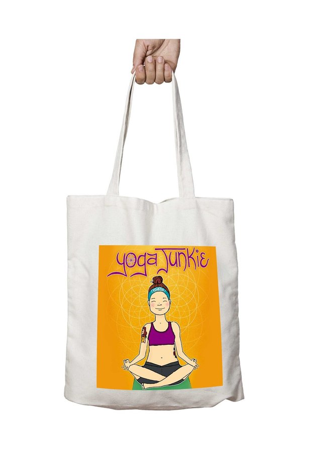 Yoga Tunkie Yoga Girl Two-Sided Permanent Printed Washable Bag