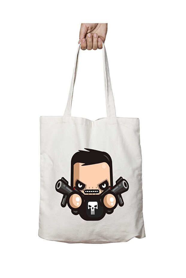 حقيبة Frank Castle Punisher قابلة للغسل ومطبوعة على الجانبين