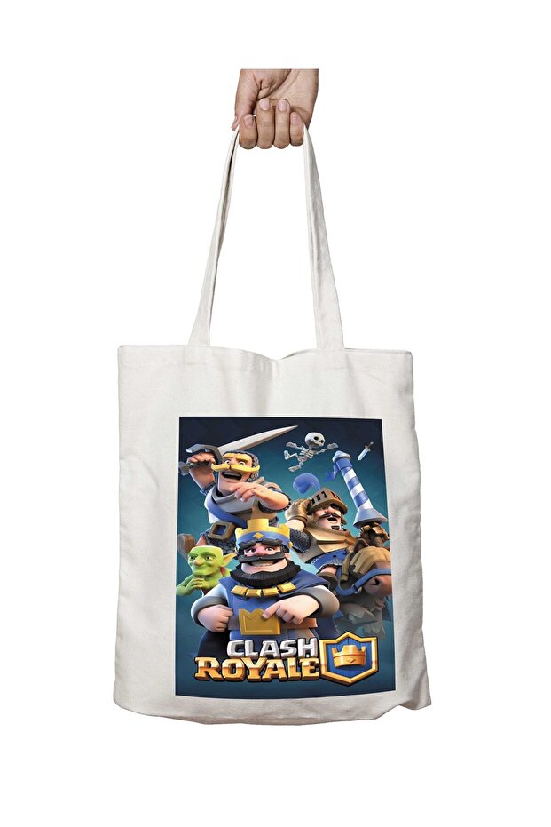 لعبة Clash Royale منقوشة - حقيبة كتف مطبوعة دائمة قابلة للغسل