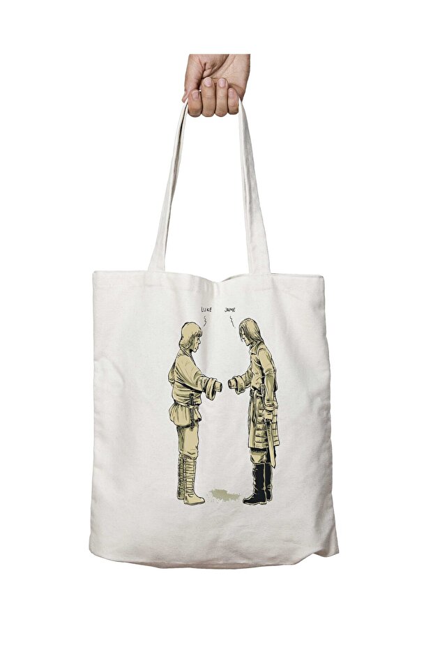 Star Wars Game of Thrones Luke Jaime Pleased to Meet You Two-Sided Permanent Printed Washable Bag