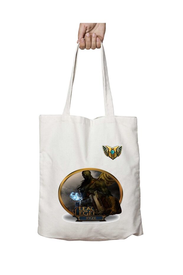 Ryze Lol Two-Sided Permanent Printed Washable School Beach Shoulder Tote Bag