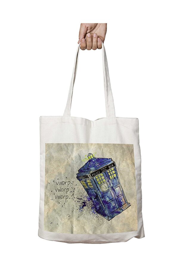 Doctor Who Crinkled Vworp Two-Sided Permanent Printed Washable Bag