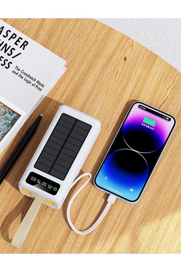 30.000mah Led Ekran Göstergeli Led Işıklı Powerbank Batarya Şarj Aleti 4xusb Çıkışlı Typc Lightning - 5