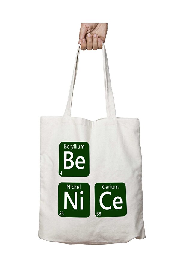 طاولة Be NiCe Be Polite Periodic - حقيبة مطبوعة دائمة قابلة للغسل