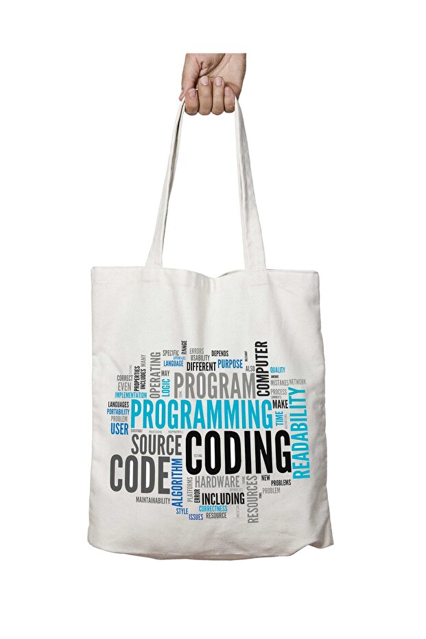computer Two Sides Permanent Printed Washable Bag - Program Software code Software - 1