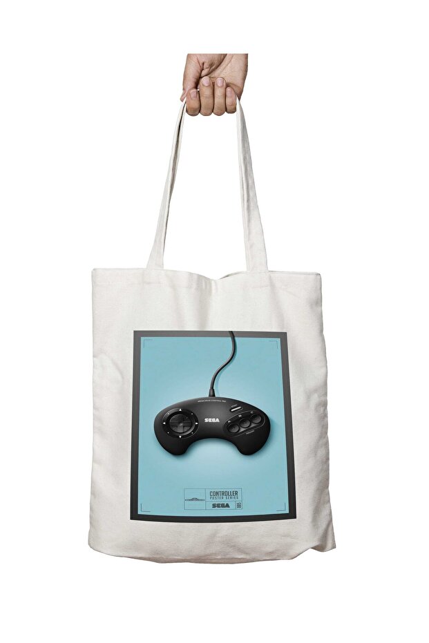 Serie Games Sega Two-Sided Permanent Printed Washable School Beach Shoulder Tote Bag
