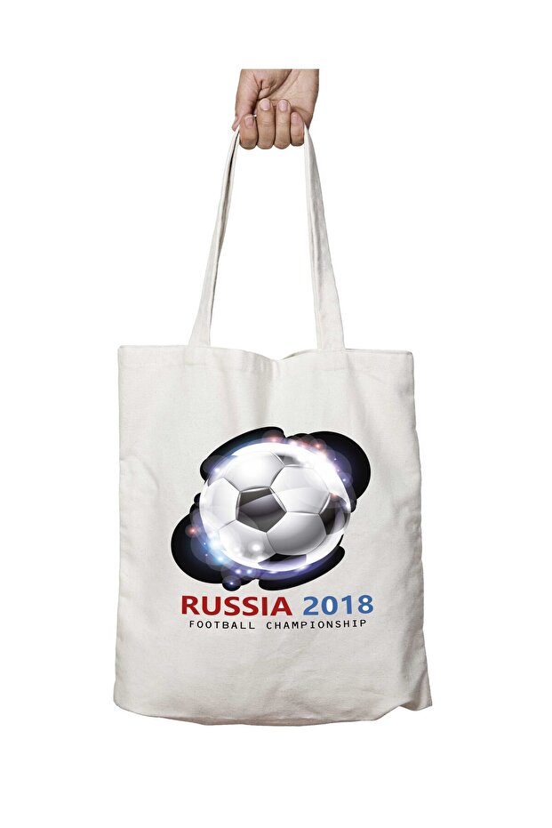 Russia 2018 - Washable School Beach Shoulder Tote Bag with Three and Two Side Permanent Prints
