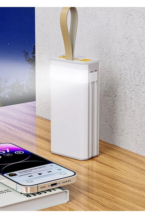30.000mah Led Ekran Göstergeli Led Işıklı Powerbank Batarya Şarj Aleti 4xusb Çıkışlı Typc Lightning - 6